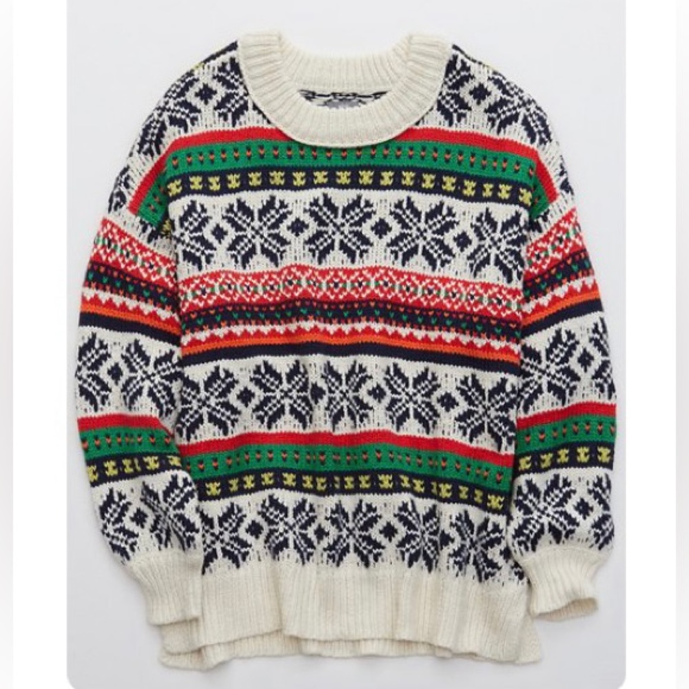 Aerie Fairisle Crew Sweater